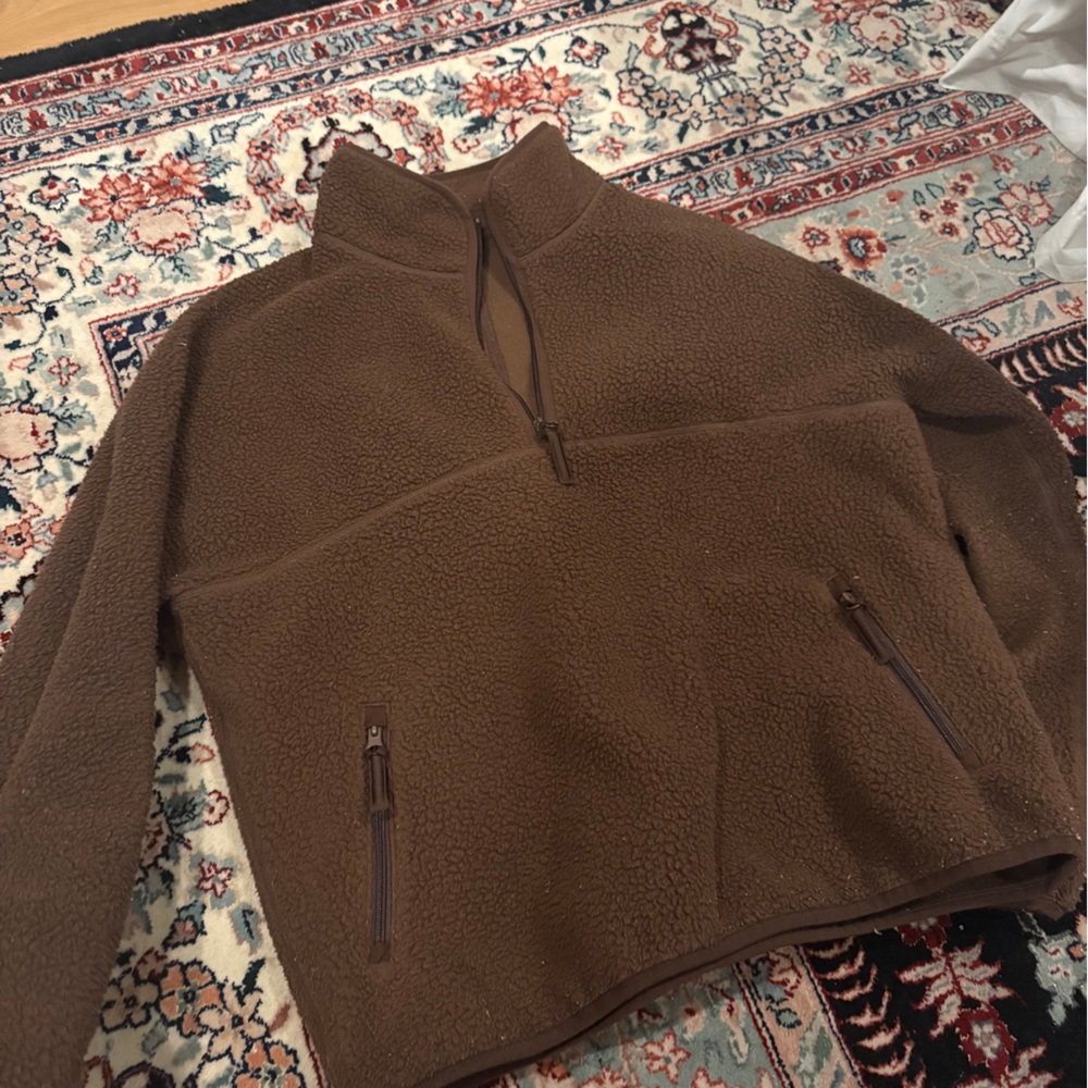 From Amazon one ones air dried fleece brown zip up quarter zip